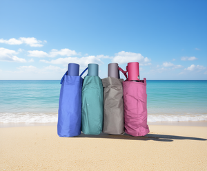 Ombrellone da Spiaggia Compatto Pieghevole Portatile Protezione Solare per Esterni Accessorio da Viaggio Campeggio Escursionismo Disponibile in 4 Colori - Product Image 2