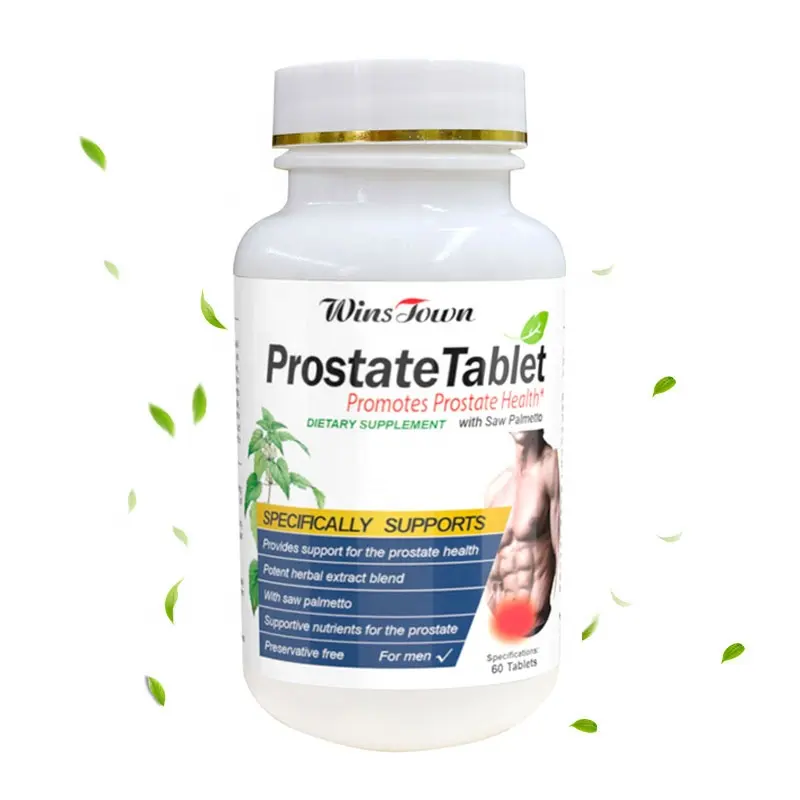 Erkek prostat tedavisi için özel etiket prostat Tablet sağlık diyet takviyesi erkek kapsül
