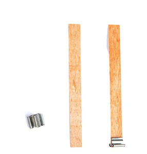 Mèches de bougie en bois de cerisier naturel, écologiques, de haute qualité, pré-adhésives, sûres, non toxiques, pour la fabrication de bougies - Product Image 3