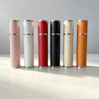 Flacon vaporisateur de parfum rechargeable 10 ml en cuir, nouveau design personnalisé en usine, brume fine