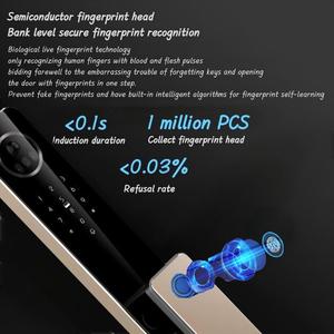 Serrure intelligente NFC FAF2C-A1-AA-HH-SS-TY Application <span class=keywords><strong>Tuya</strong></span> WiFi Porte en bois Empreinte digitale RFID Carte-clé OEM/ODM - Product Image 4