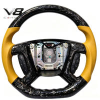 Volant en fibre de carbone véritable V8carbon pour Cadillac Escalade – Accessoires intérieurs de voiture, pièces automobiles, style sport racing modifié, personnalisé