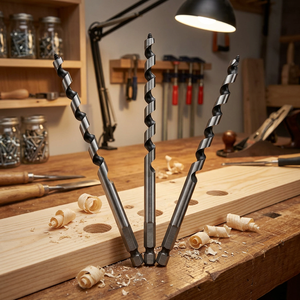 2026 High Quality 5pcs Wood Auger <b>Drill</b> <b>Bit</b> Set Woodworking 230mm <b>Extra</b> <b>Long</b> 6-14mm Hex Shank - Product Image 3