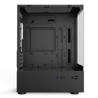 Boîtier PC Gaming Micro ATX avec fenêtre latérale en verre trempé, châssis d'ordinateur de taille moyenne, prend en charge le refroidissement liquide de 240 mm, 5 ventilateurs
