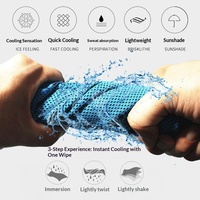 Serviette de sport rafraîchissante pour adultes, anti-transpiration, fitness, maille rafraîchissante, séchage rapide, portable, sensation de glace, logo personnalisé disponible