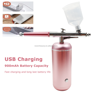 Machine à airbrush portable pour la beauté, kit de pistolet à airbrush sans fil avec compresseur d'air, airbrush rechargeable à main pour le <span class=keywords><strong>maquillage</strong></span> - Product Image 5