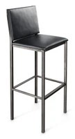 Tabouret de bar pivotant de qualité commerciale, robuste, avec structure en métal noir et siège rembourré, pour restaurant, taverne