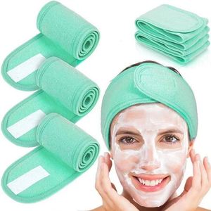 Bandeau de lavage du visage en coton double couche pour femme, avec fermeture Velcro, large, absorbant, pour spa, maquillage, yoga, sport, accessoire pour cheveux - Product Image 3