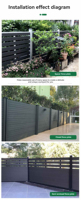 Clôture en WPC, poteau en aluminium, composite bois-plastique, écologique, imperméable, résistant aux UV, sécurité domestique, clôture de jardin extérieure