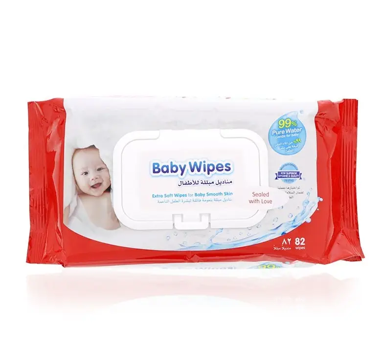 Factory Price Water Wet Wipes Gentle And Soft Cleaning Wipes For Baby With Aloe Vera