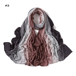 Pañuelos Hijab de punto jersey modernos y a la moda, pañuelos para la cabeza musulmanes elásticos con estampado, chales Hijab de jersey - Product Image 4