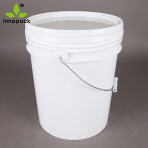 Cubo de Plástico Redondo Blanco de 18L, PP Reciclable, con Asas y Tapa, Grado Alimenticio, para Envasado - Product Image 5