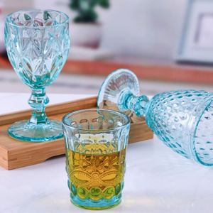 Verre à champagne, gobelet à vin vintage, verre à milkshake, verre à glace coloré, gravé et embossé - Product Image 2