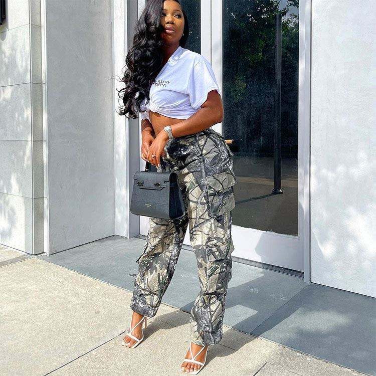 Pantalon Baggy Cargo Pour Femme Streetwear Hip Hop Jogger Pantalon