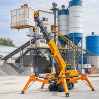 Mini Spider Crawler Crane Pekerjaan Konstruksi Bangunan Mesin Konstruksi Crane untuk Medan Hutan Mobile Crawler Crane