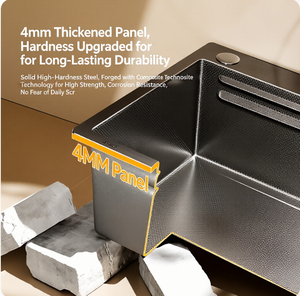 Fregadero de Cocina de Acero Inoxidable Resistente, Equipado con un Lavabo Profundo y un Diseño de Drenaje Antiobstrucción, Adecuado para Cocinar en Casa - Product Image 4