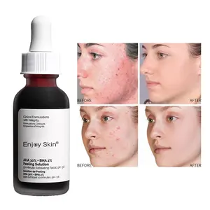 Enjoy Skin Private Label AHA BHA Peeling Solution Suero facial Anti Acné Exfoliate Renew Face Skin Precio de fábrica