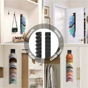 Organizzatore Multistrato per Cappelli da Parete con Adesivo Forte e Ganci per Armadio, Camera da Letto, Esposizione e Conservazione di Cappellini da Baseball - Product Image 6