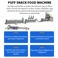 Machine alimentaire à double extrudeuse certifiée CE pour petites entreprises, avec écran tactile, pour la production de snacks croustillants au fromage en spirale