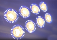 Luz LED Impermeable de 8 LED x 50W RAWW 3200k Blanco Cálido con Efecto de Tira RGB, Luz de Proyección IP67 Pixel 8eyes COB Blinder