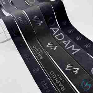 Custom Logo Woven Jacquard Elastic Band 40mm (Nylon/Spandex) Environmental Protection Custom Color for Home Textile Use - Product Image 2