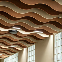 Panneau acoustique suspendu moderne et résistant à l'usure, de forme personnalisée, pour gymnase, restaurant, studio