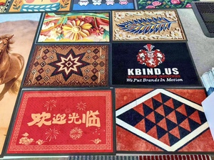 Tapis d'<span class=keywords><strong>entrée</strong></span> de luxe personnalisé en nylon écologique, antibactérien, imperméable, imprimé sur mesure pour les hôtels, les bureaux, les bâtiments gouvernementaux - Product Image 6