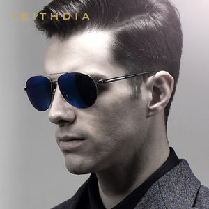 Veithdia Men <b>Sunglasses</b> <b>Aviator</b> <b>Blue</b> Mirror Lens UV400 Protection Driving Outdoor Sports - Product Image 3