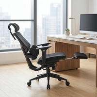 Chaise de bureau ergonomique moderne en gros avec appui-tête et accoudoirs réglables 4D, chaise exécutive en maille pour usage domestique