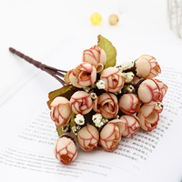 Fleur artificielle réaliste en soie faite à la main, Rose Star Bud Thumb, pour décoration intérieure, photographie de mariage, Fête des Mères, remise de diplôme, livraison gratuite