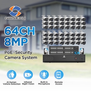 Système de surveillance par caméra de sécurité 4K à 64 canaux GWSECU, 48X 8Mp, caméra IP étanche de type bullet, système de caméra NVR commercial pour entreprises - Product Image 2