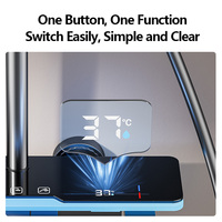 Juego de Ducha de Aluminio con Pantalla LED Digital y Control de Temperatura, Conjunto de Artículos Sanitarios Mejorados para Baños Modernos