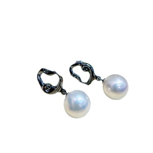 Aretes de Plata DIY con Cuentas Redondas de 9-13 mm, Accesorios de Perlas DIY S925, Bandeja Vacía, Chapado Moderno 22236, Tamaño 12 mm - Product Image 5
