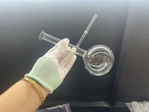 ขวดควอตซ์พร้อมท่อข้างสำหรับห้องปฏิบัติการ ขวดกลั่นแก้วควอตซ์ - Product Image 4