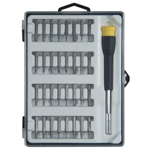 Ensemble de supports de précision pour embouts de tournevis, 33 pièces, avec poignée, pour la réparation électronique - Product Image 1