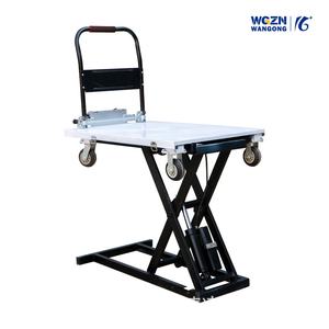 WGZN Chariot de serre pliable et portable, chariot à main, chariot à plateforme avec levage électrique hydraulique, personnalisable OEM, pour le commerce - Product Image 3
