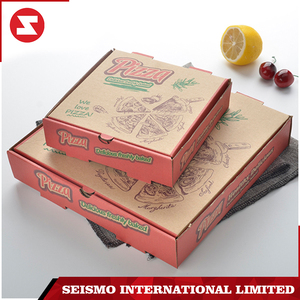 Custom recycled printed small hard fast food folding brown kraft <span class=keywords><strong>pizza</strong></span> paper box packing - Product Image 3