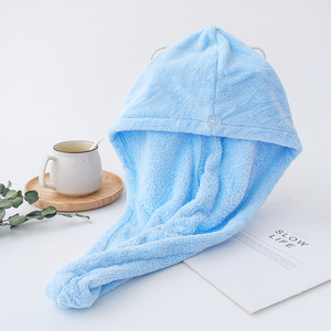 <span class=keywords><strong>Serviette</strong></span> de <span class=keywords><strong>cheveux</strong></span> en microfibre à séchage rapide pour <span class=keywords><strong>cheveux</strong></span> <span class=keywords><strong>bouclés</strong></span> longs et épais <span class=keywords><strong>Serviette</strong></span> de bain super absorbante avec boutons Style uni - Product Image 4