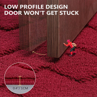 Tapis de porte rouge absorbant l'eau Dirt Trapper Tapis de bienvenue intérieur Lavable en machine Meilleur tapis de porte de Noël
