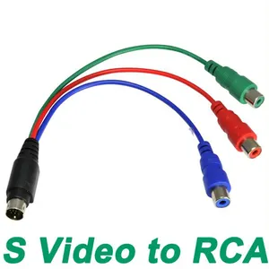 7-Pin S-Video to 3 RCA RGB Component Cable Adapter TV HDTV