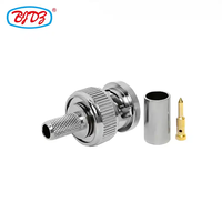 Usine Q9 BNC mâle RF connecteur prise broche à sertir pour RG58 LMR195 RG223U RG400 câble RG-142 laiton matériel 50Ohm connecteurs vidéo