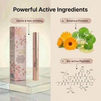 Sérum de croissance des cils au peptide, ingrédients botaniques naturels, cils plus longs et plus épais, sans prostaglandine, étiquette privée, vente en gros, personnalisé