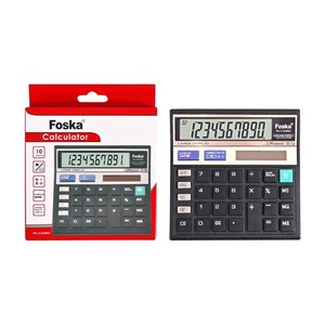 Calcolatrice B2B per Cancelleria all'Ingrosso, Doppia Alimentazione Solare e a Batteria, Calcolatrice Contabile a 10 Cifre con Funzione di Controllo Numerico - Product Image 1