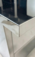Table de travail plate en acier inoxydable stérilisable sur mesure, antibactérienne, pour hôpital, pharmacie, salle de distribution