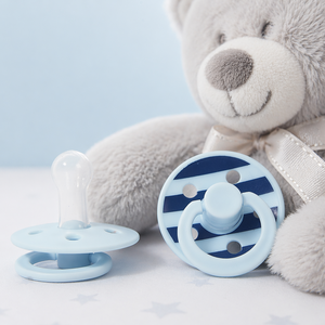Sucette bébé intégrée en silicone ultra-douce à rayures PP, motif écossais imprimé moderne et écologique, pour la <span class=keywords><strong>nuit</strong></span>, 0-12 mois - Product Image 4
