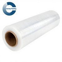 Film étirable manuel transparent en rouleau pour l'emballage manuel des palettes et l'emballage quotidien des cartons
