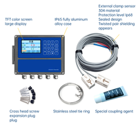 Débitmètre ultrasonique à bride en acier inoxydable pour traitement des eaux, écran LCD, IP65/IP68, communication 485, haute précision, usage industriel
