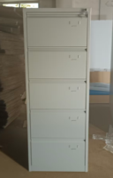 Armoire en fer debout verrouillable large bureau maison meubles de rangement acier métal latéral 5 tiroirs classeur