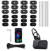 LANSEKO 12PCS Pods Étanche Sous Le Corps Roue Bien Léger Voiture Camion ATV UTV SUV RGB LED Contrôle Éclairage