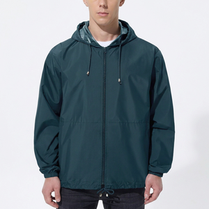 Veste coupe-vent personnalisée unisexe orange, légère, style safari, coupe décontractée, polyester, couleur unie, LOGO - Product Image 3